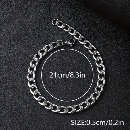 SteelVibe Hiphop Ketting – Roestvrijstalen Halsketting zonder Hanger