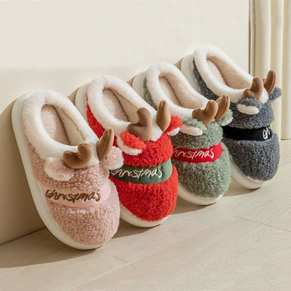 Warme Antler Kerstpantoffels voor Dames en Heren