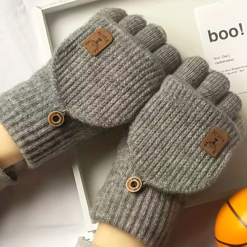 Heren WinterPro Halfvinger Handschoenen – Dik, Warm en Comfortabel