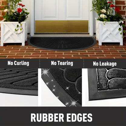 Halfronde Vuilvanger Deurmat – Antislip Mat voor Binnen en Buiten