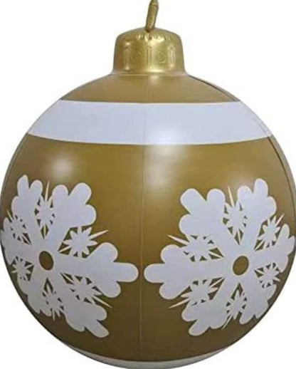 Feestelijke Opblaasbare Buitenbal 60 cm – Weerbestendige PVC Kerstdecoratie