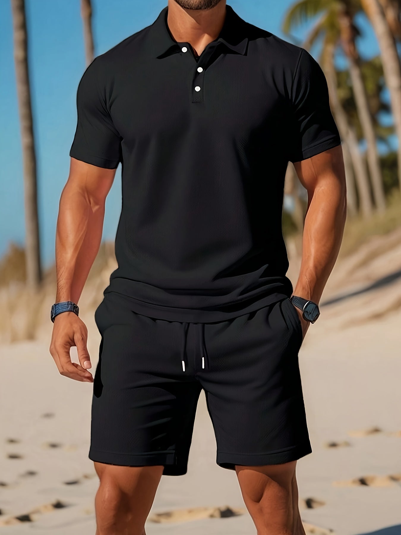SummerFlex Zomerset met Polo en Short in Ademend Structuurdesign
