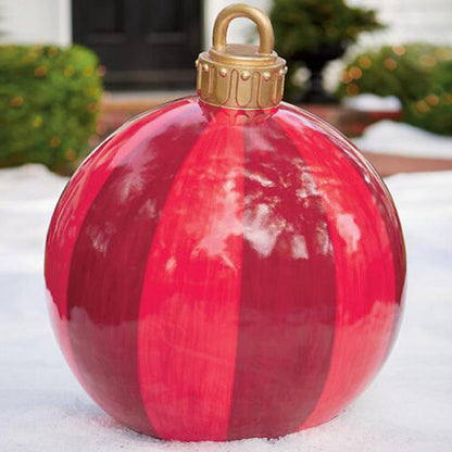 Feestelijke Opblaasbare Buitenbal 60 cm – Weerbestendige PVC Kerstdecoratie