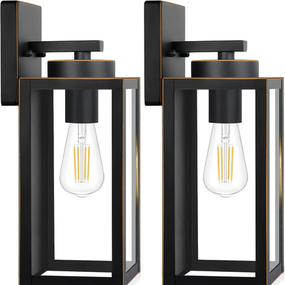 Buitenwandlamp Set – Moderne Metalen Lantaarn