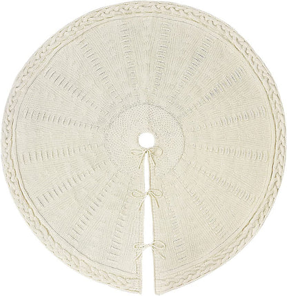 Gebreide Kerstring BasisWarm – Decoratieve Kerstboomrok Rond