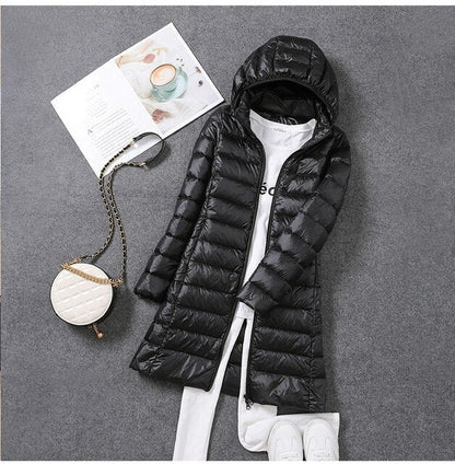 Premium Winterdonsjas met Afneembare Capuchon voor Dames