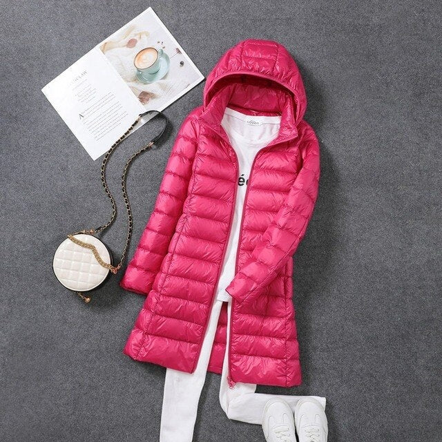 Premium Winterdonsjas met Afneembare Capuchon voor Dames