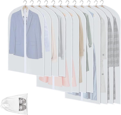 Klare PEVA Kledingopbergzakken – 12-pack Stofbeschermende Kledingopbergers