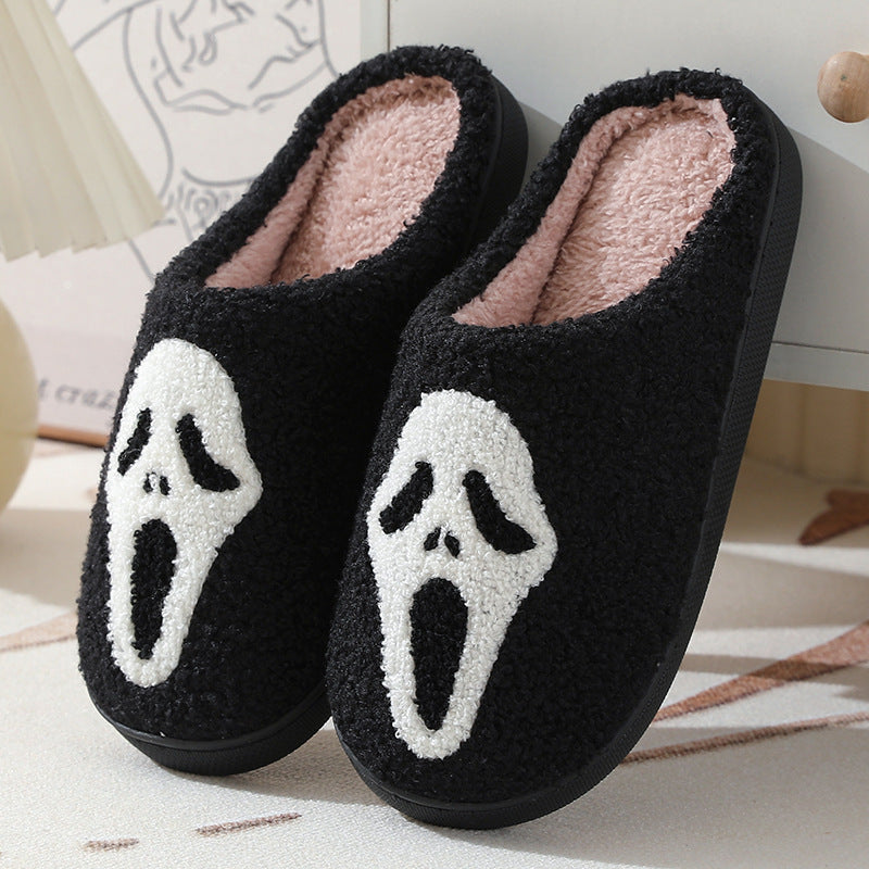 Halloween Pantoffels – Warme Sloffen met Schedel Design