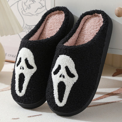 Halloween Pantoffels – Warme Sloffen met Schedel Design