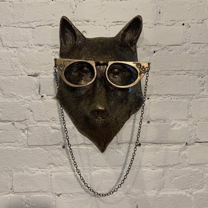 ArtBeest Dierenkop Wanddecoratie – Handgeschilderde Speelse Figuren van Hars