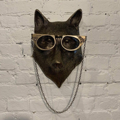 ArtBeest Dierenkop Wanddecoratie – Handgeschilderde Speelse Figuren van Hars