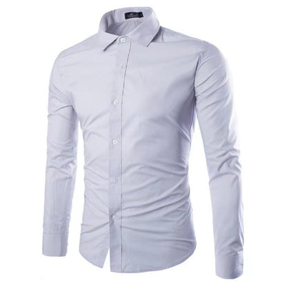 Strijkvrij heren overhemd – ademend slim fit hemd voor kantoor en casual stijl