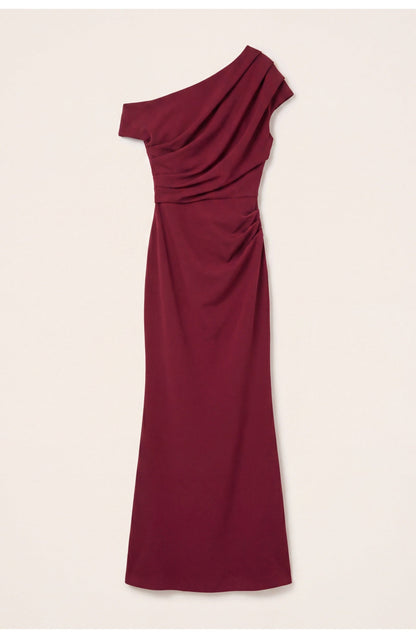 RougeÉlan Maxi Jurk met Off-Shoulder Halslijn en Drapering