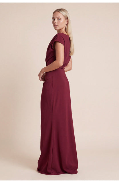 RougeÉlan Maxi Jurk met Off-Shoulder Halslijn en Drapering