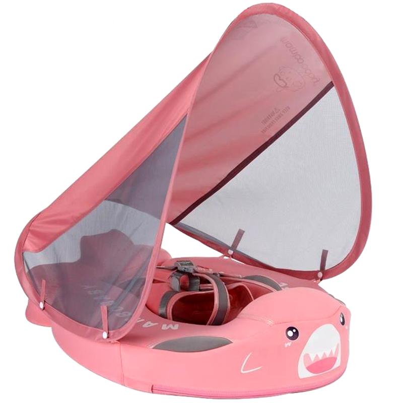 AquaNest Baby Zwemband met UV-Luifel en Veiligheidsharnas