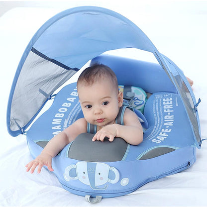 AquaNest Baby Zwemband met UV-Luifel en Veiligheidsharnas