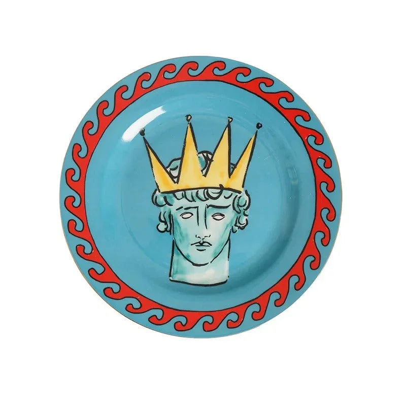 Mediterrane Godenset - Griekse Borden en Mokken met Mythologische Motieven