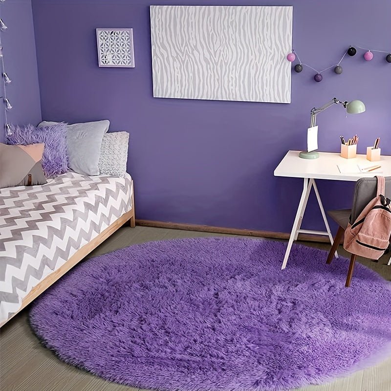 Rond Pluche Vloerkleed - Zacht en Antislip