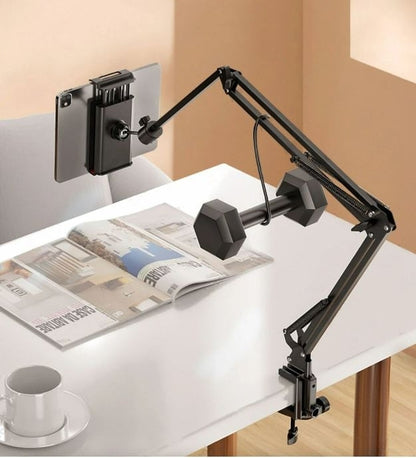 Universele draaibare tabletstandaard – 360° rotatie – verstelbare aluminium arm