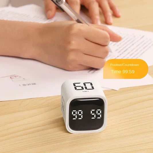 Tijdkubus SlimTimer – Draagbare LED Dobbelsteentimer met Bewegingssensor