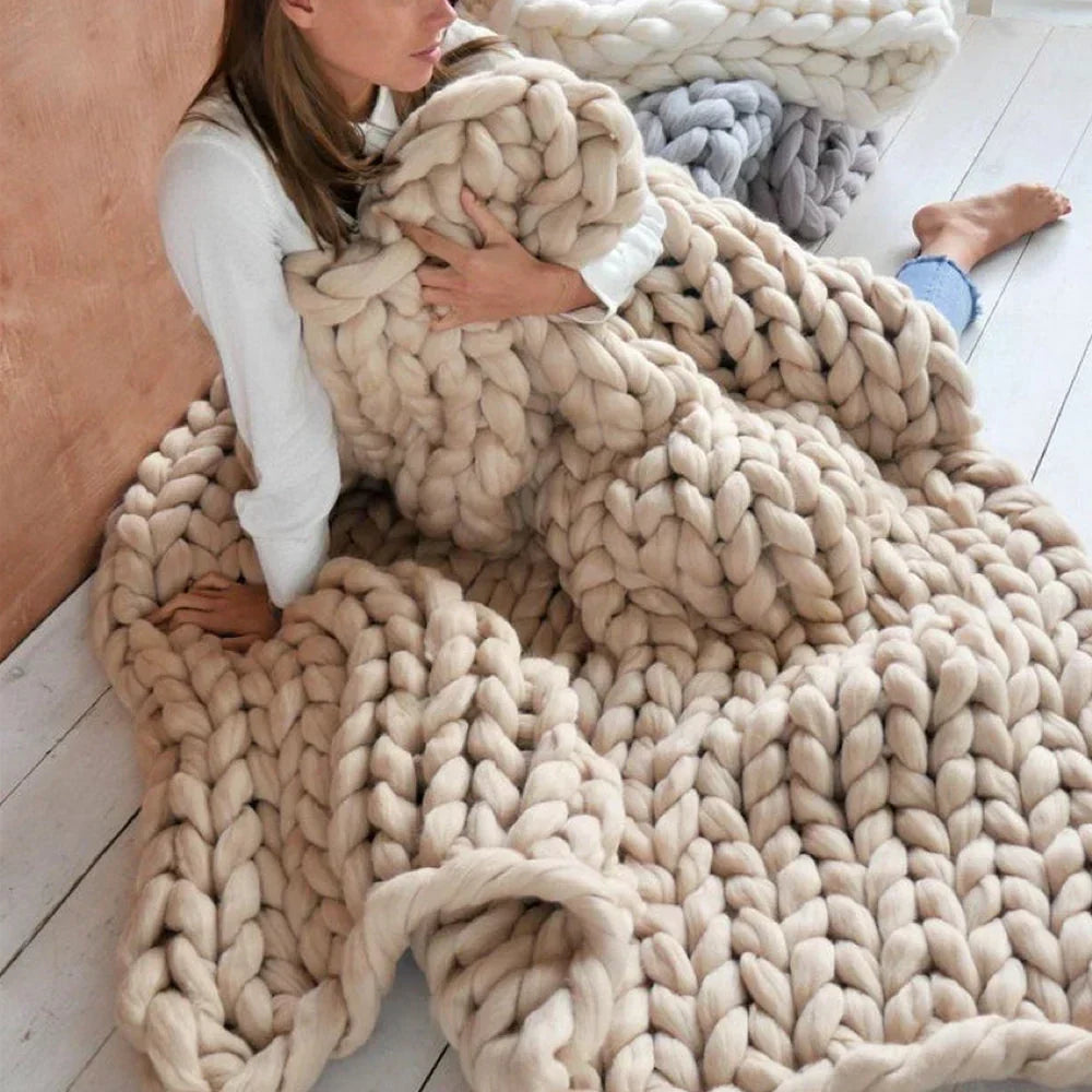 DIY Chunky XL 1000 Gram Schapenwol voor Zachte Dekens - LuxeWool