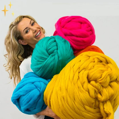 DIY Chunky XL 1000 Gram Schapenwol voor Zachte Dekens - LuxeWool