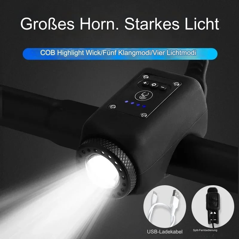 Hybride Fietsalarm met LED-licht | 110dB Bel en Ultrahelder Licht