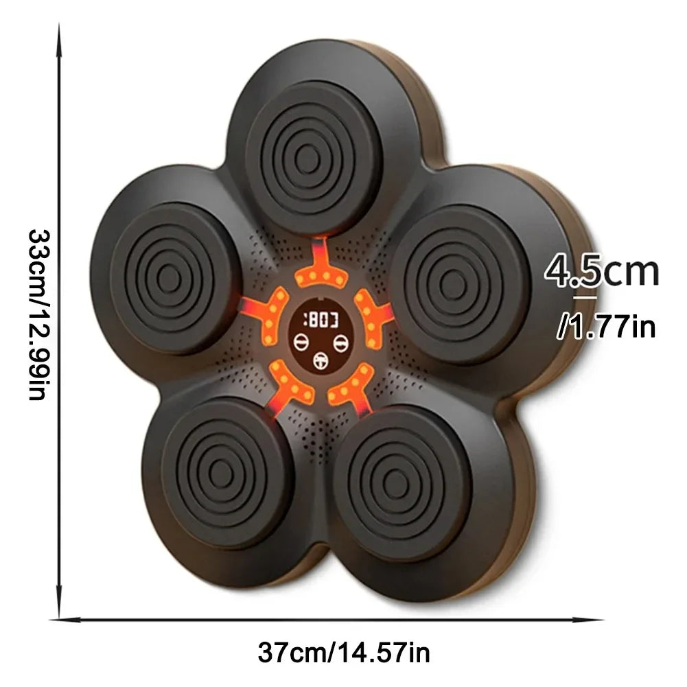 RitmeBox Wandtrainer – Slimme Bluetooth Boksmachine met Muziek & LED-reactie