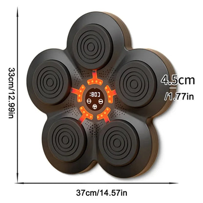 RitmeBox Wandtrainer – Slimme Bluetooth Boksmachine met Muziek & LED-reactie