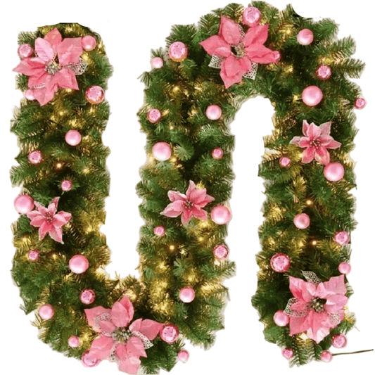 LumiRotan Kerstslinger – Verlichte Rotan Slinger met Warme LED’s voor Feestelijke Decoratie