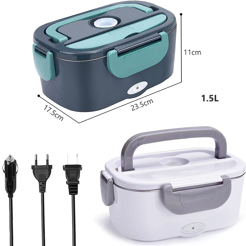 WarmMee Elektrische Lunchbox – 1,5L Draagbare Voedselverwarmer voor Auto & Thuis