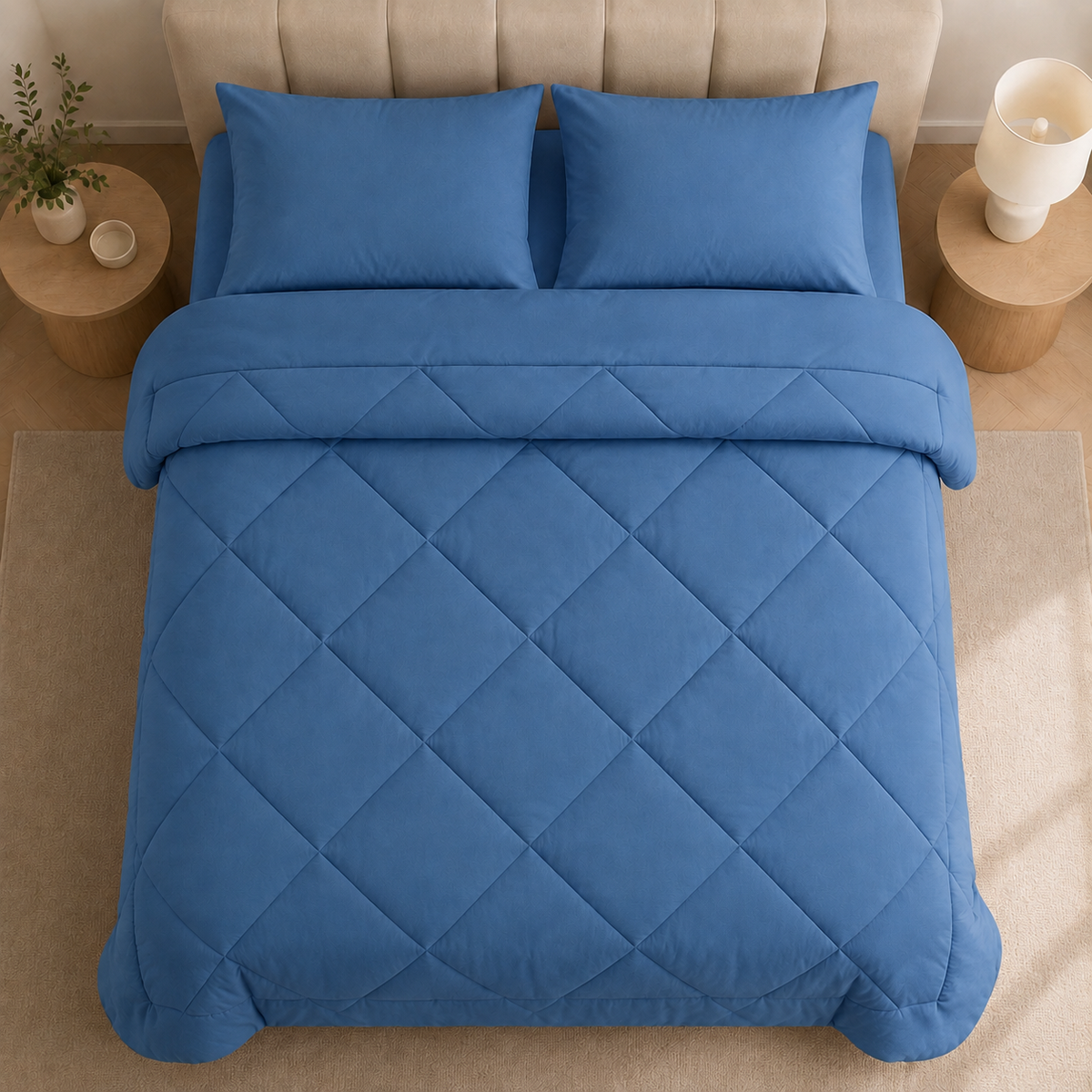 Quilted All-Season Bedding Set – Deken met Kussenslopen, Geen Dekbedovertrek Nodig