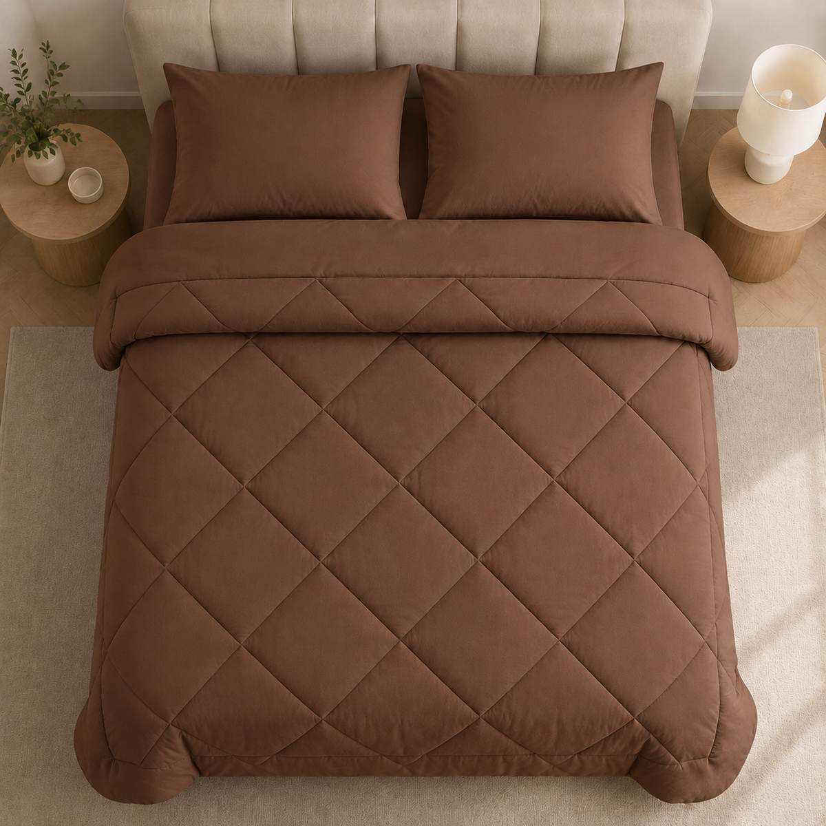 Quilted All-Season Bedding Set – Deken met Kussenslopen, Geen Dekbedovertrek Nodig