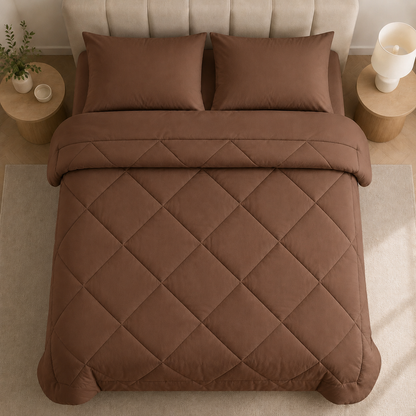 Quilted All-Season Bedding Set – Deken met Kussenslopen, Geen Dekbedovertrek Nodig