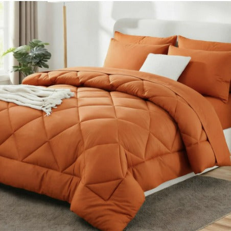 Quilted All-Season Bedding Set – Deken met Kussenslopen, Geen Dekbedovertrek Nodig