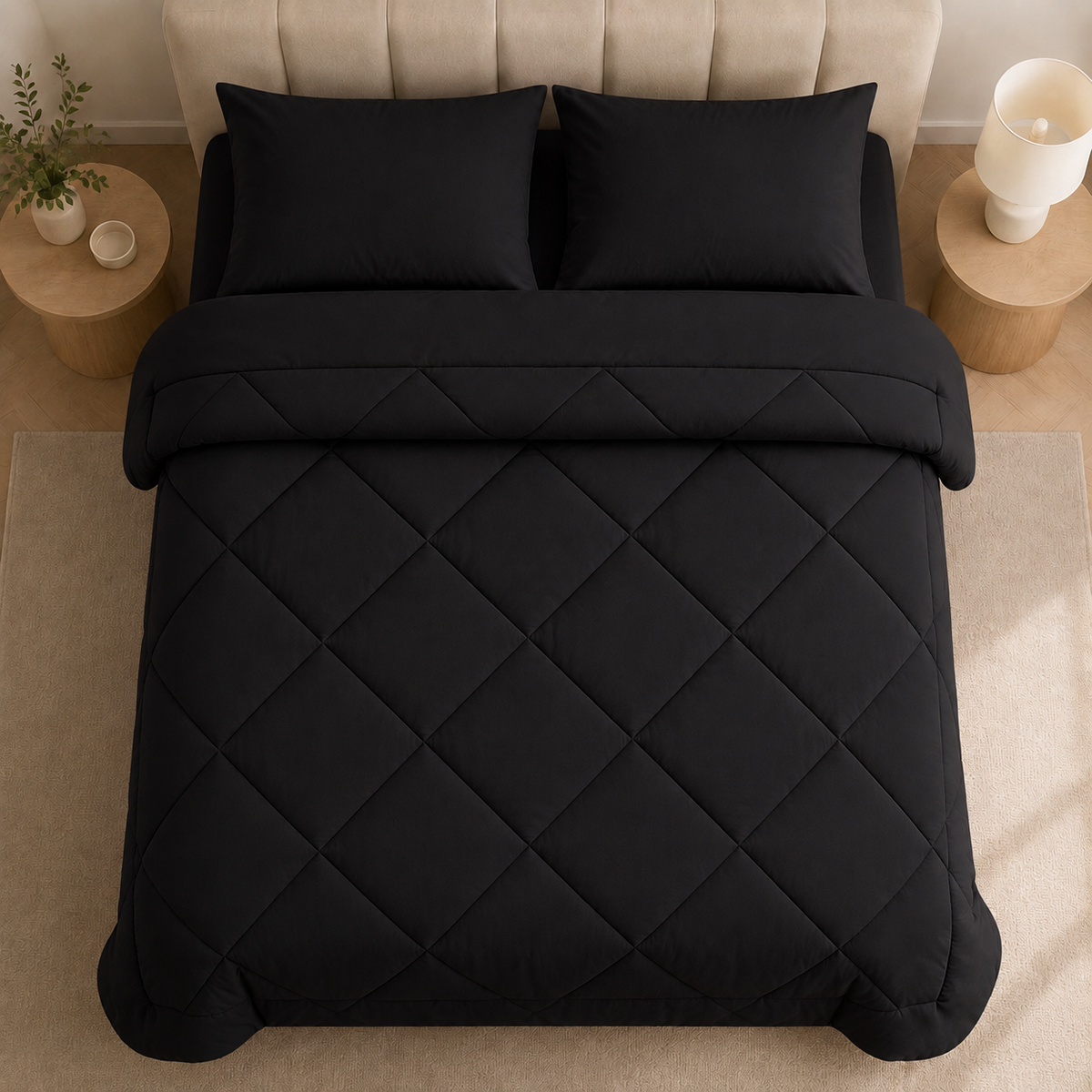 Quilted All-Season Bedding Set – Deken met Kussenslopen, Geen Dekbedovertrek Nodig