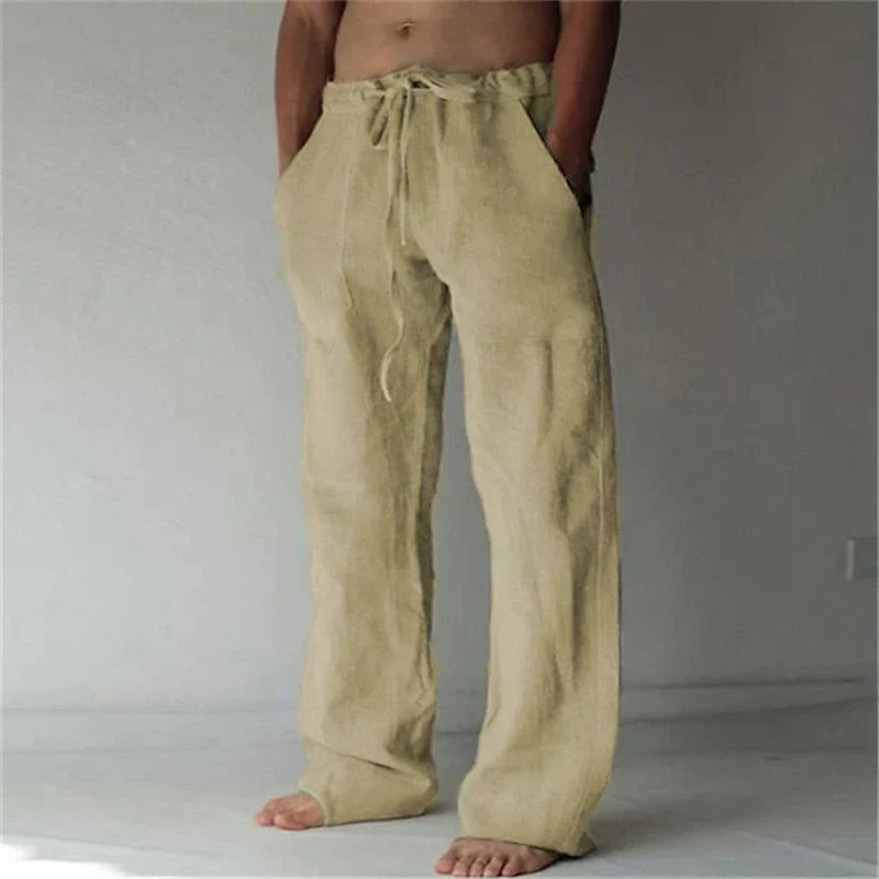Comfortabele Heren Linnen Broek - Katoen Mix voor Lente & Herfst
