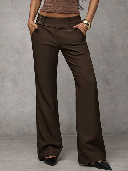 Elegante Losse Damesbroek met Hoge Taille - Comfortabel en Stijlvol