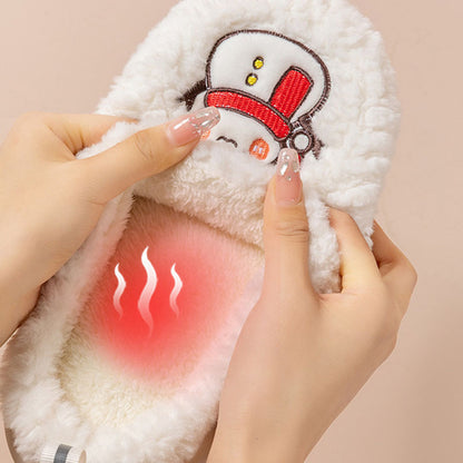 Warme Pluche Huissloffen met Antislip Zool