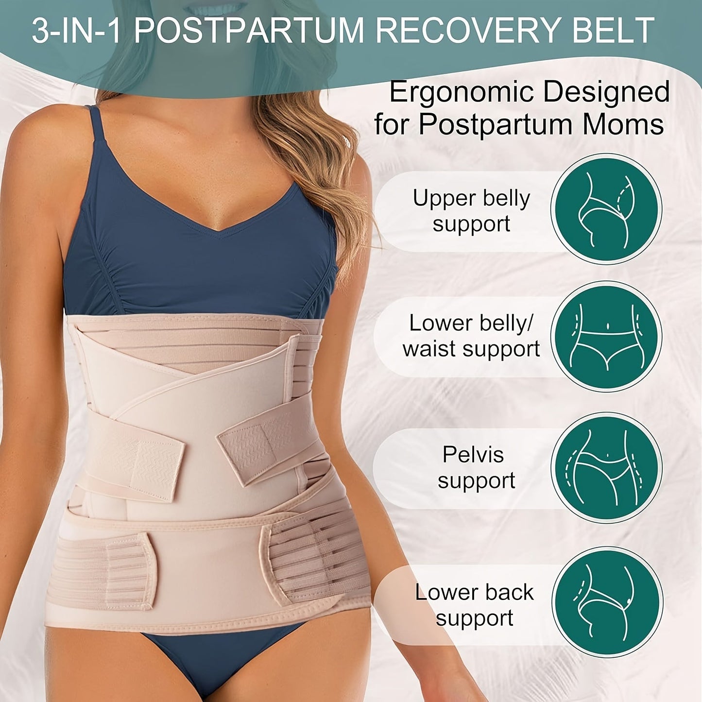 HerstelBand 3-in-1 Postpartum Buik- en Bekkenband voor Moeders
