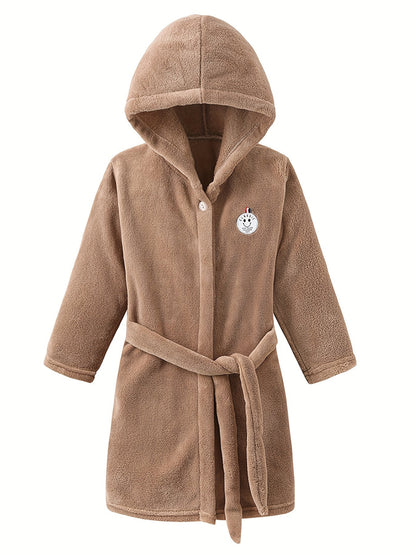 WarmNest Kinderbadjas met Capuchon en Zachte Fleece
