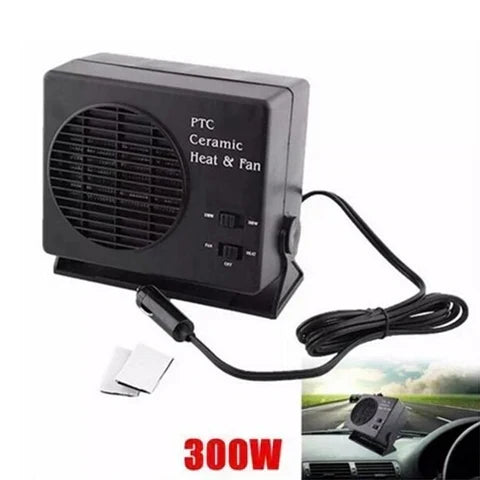 Compacte 12V Autoventilator met Keramische Verwarming – 150W/300W