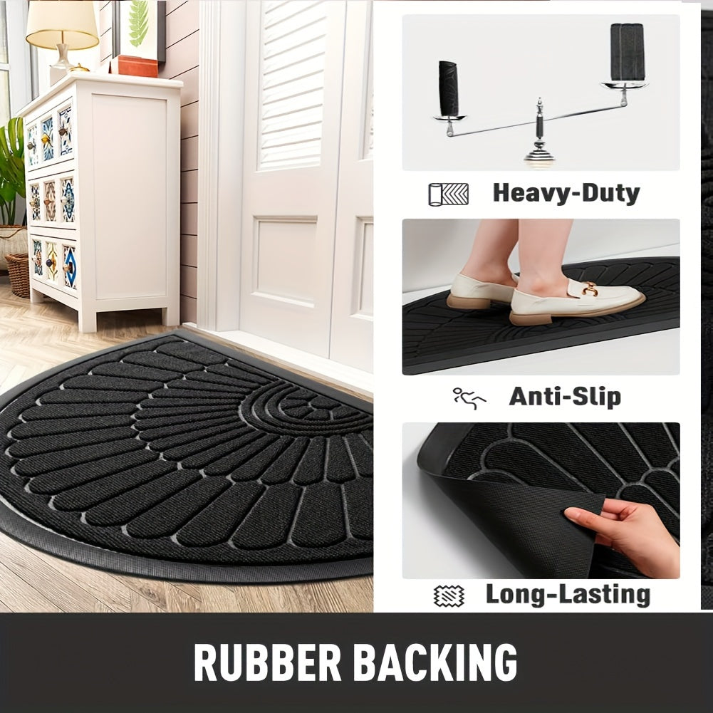 Halfronde Vuilvanger Deurmat – Antislip Mat voor Binnen en Buiten