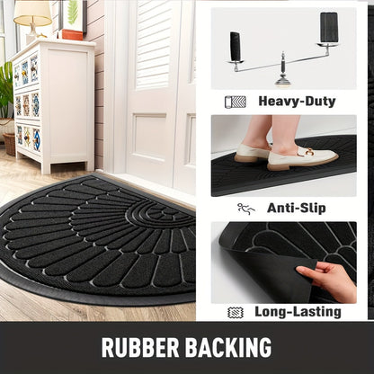 Halfronde Vuilvanger Deurmat – Antislip Mat voor Binnen en Buiten