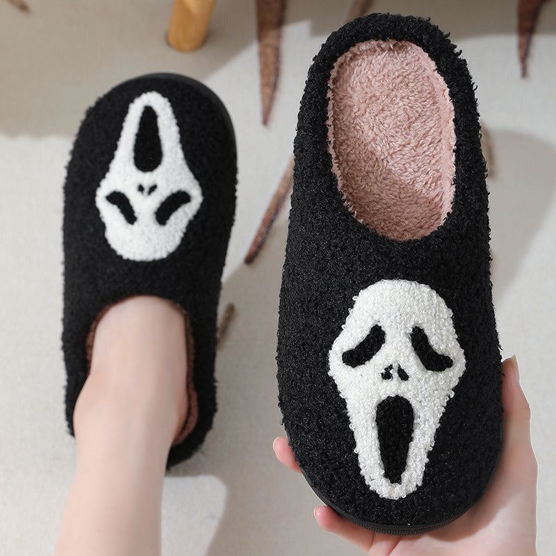 Halloween Pantoffels – Warme Sloffen met Schedel Design