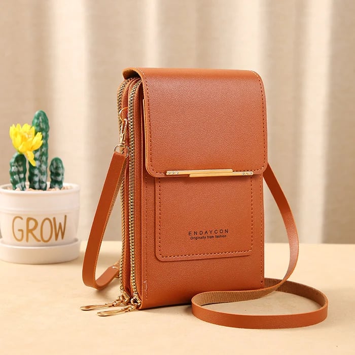 Compacte Crossbody Schoudertas met Antidiefstal – Waterdicht Telefoonvak – PU Leer – Meerdere Kleuren
