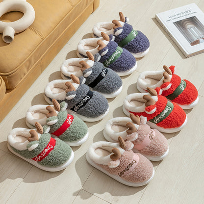 Warme Antler Kerstpantoffels voor Dames en Heren