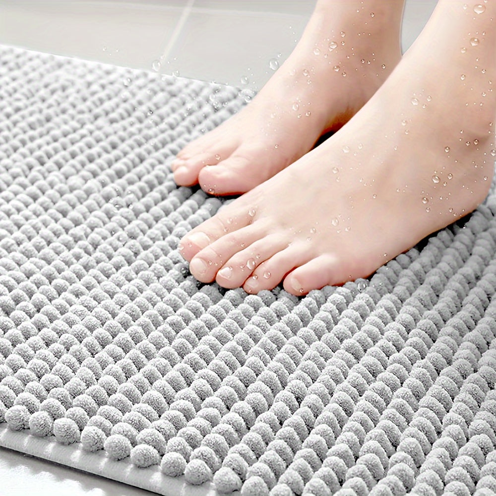 HoekZacht L-vormige Douchemat – Pluche Antislip Badmat met Hoog Absorptievermogen