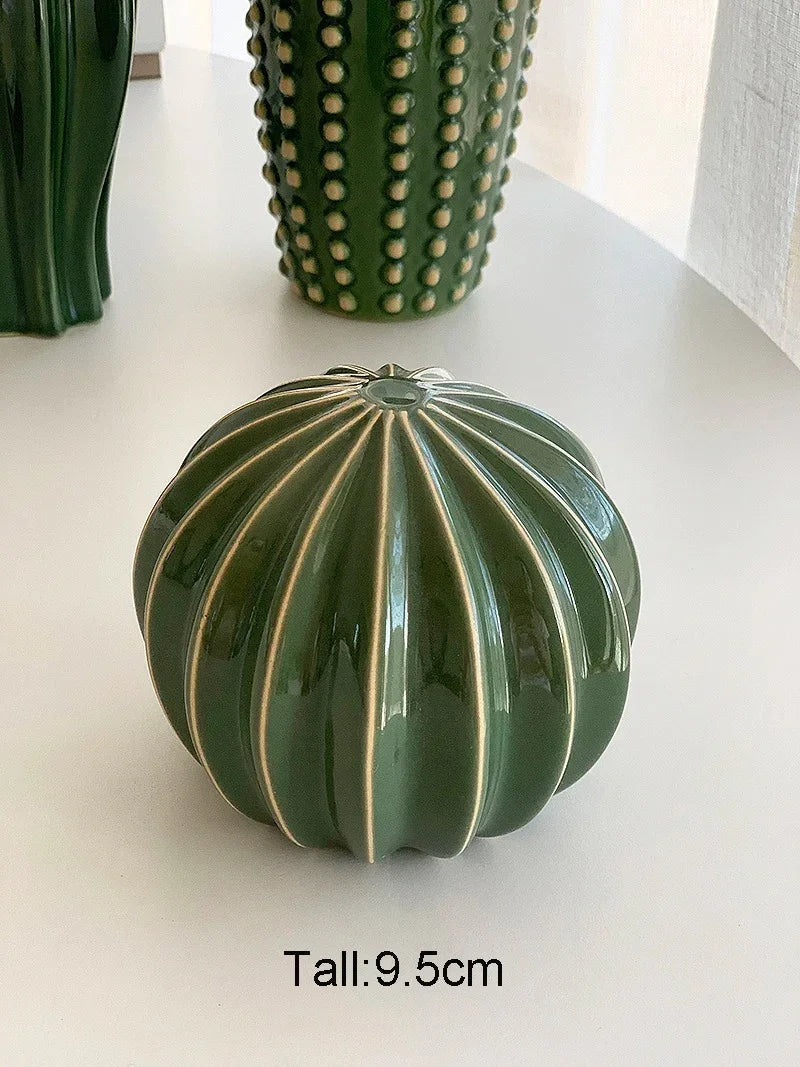 Woestijn Keramiek Cactusbeeldje - Modern Huisdecoratie